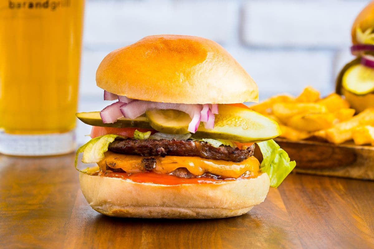 Beef Stuffed Cheddar Burger