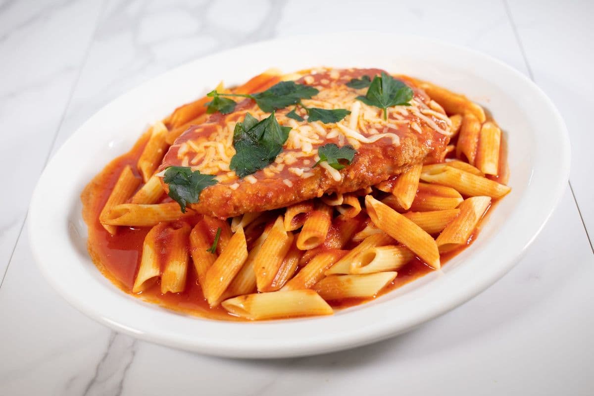 Veal Parm and Penne Pasta