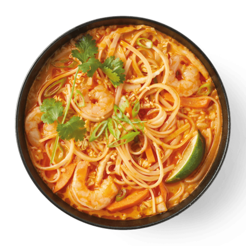 Soupe Thaï - Repas / Thai Soup - Meal / Sopa Thai con camarones - Plato principal