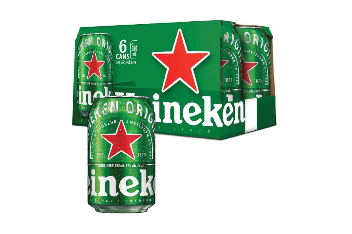 Heineken Lager (6 x 330 ml cans)