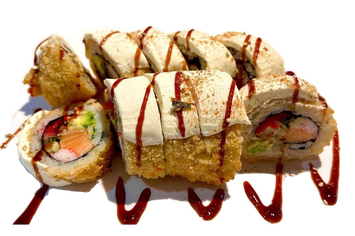 Snowman Roll (Deep-fried Cream Cheese on top)