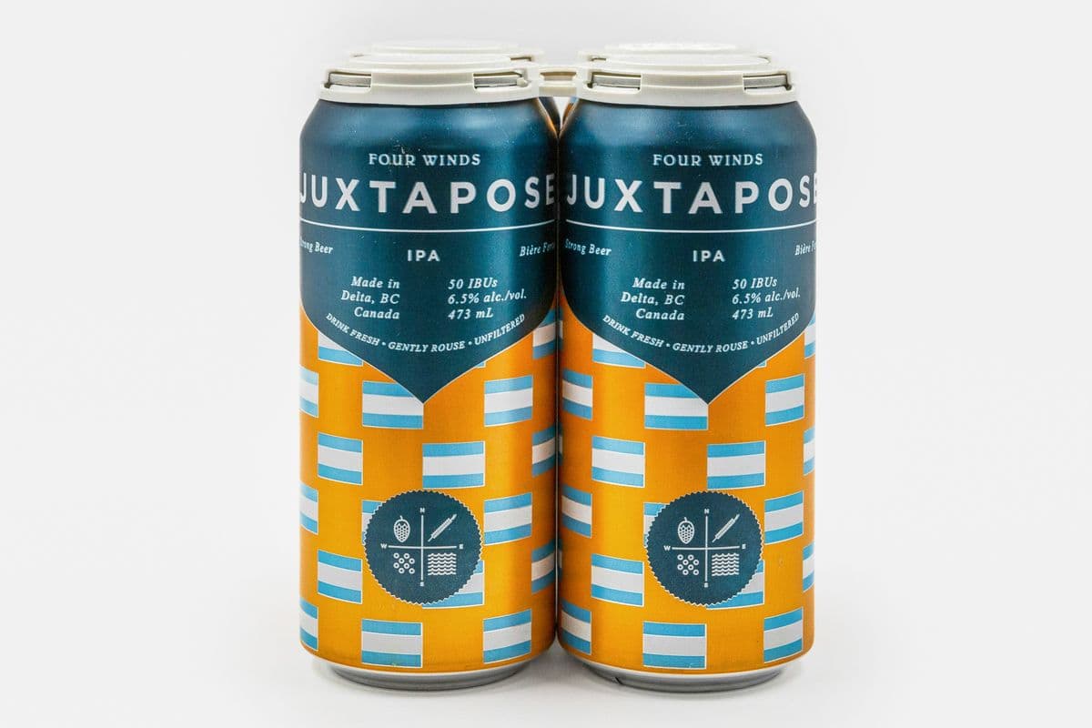 Four Winds Juxtapose IPA (4 tall cans) (1 x Pack)