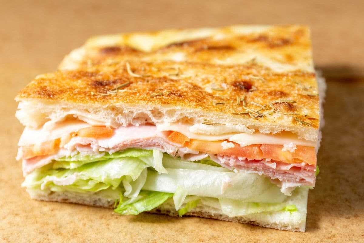 Prosciutto Cotto Focaccia Sandwich