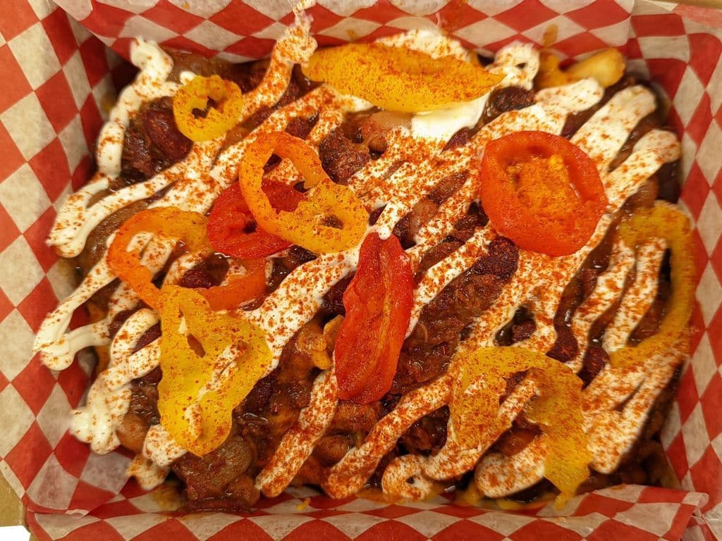 Smoked Brisket Chilli Cheese Fries