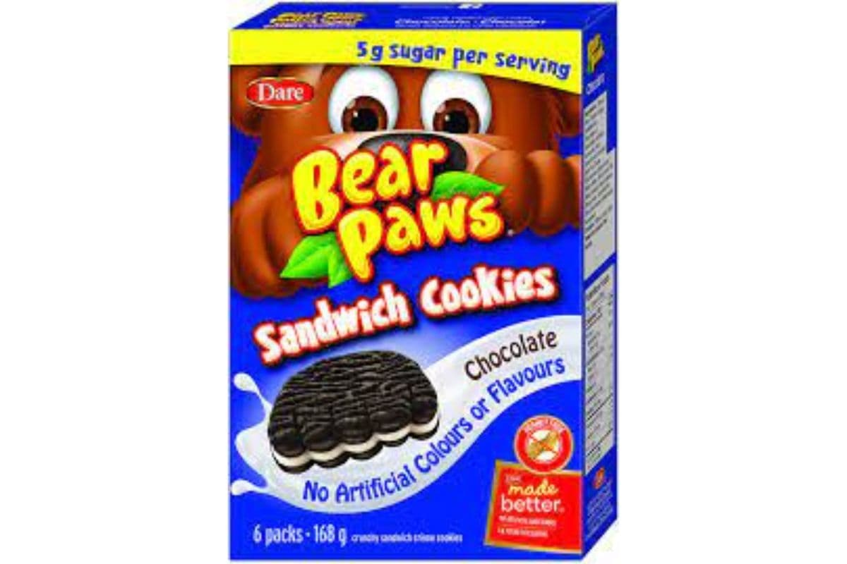 Bear Paws Sandwich Cookies Chocolate (6 Pouches) (168g)