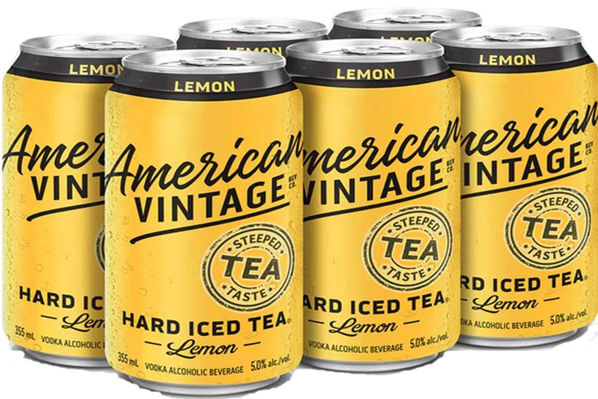 AMERICAN VINTAGE ICED TEA LEMON 6 CANS (6 x 355 ML)