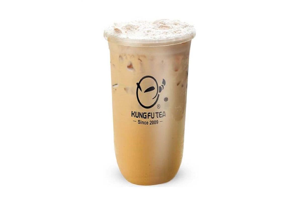 Green Milk Tea with Grass Jelly(L)