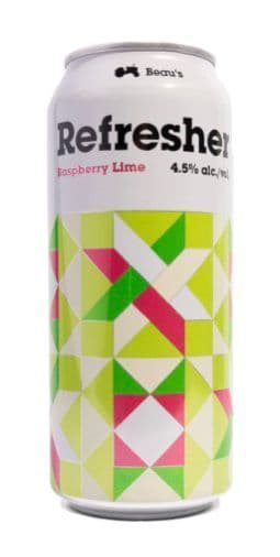 Beau's Refresher Raspberry Lime, 473 mls can beer(4.5%ABV)