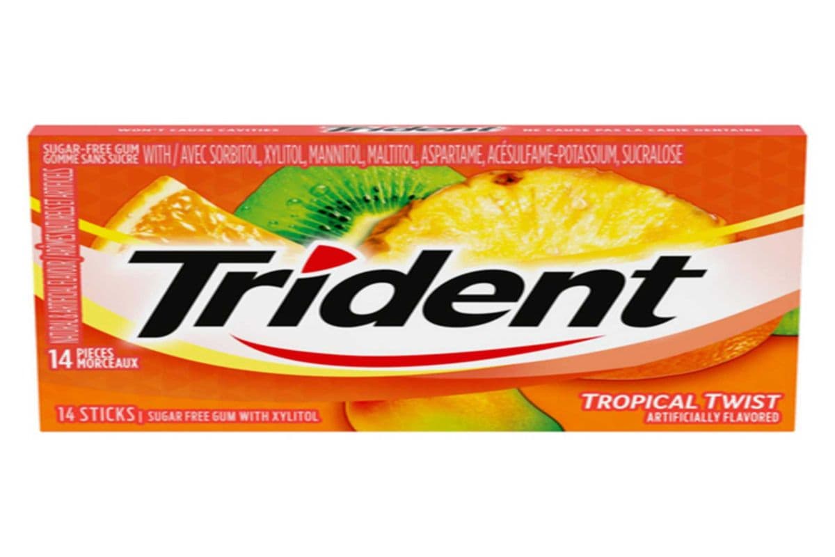 Trident Gum 14 Sticks Tropical Twist Flavour