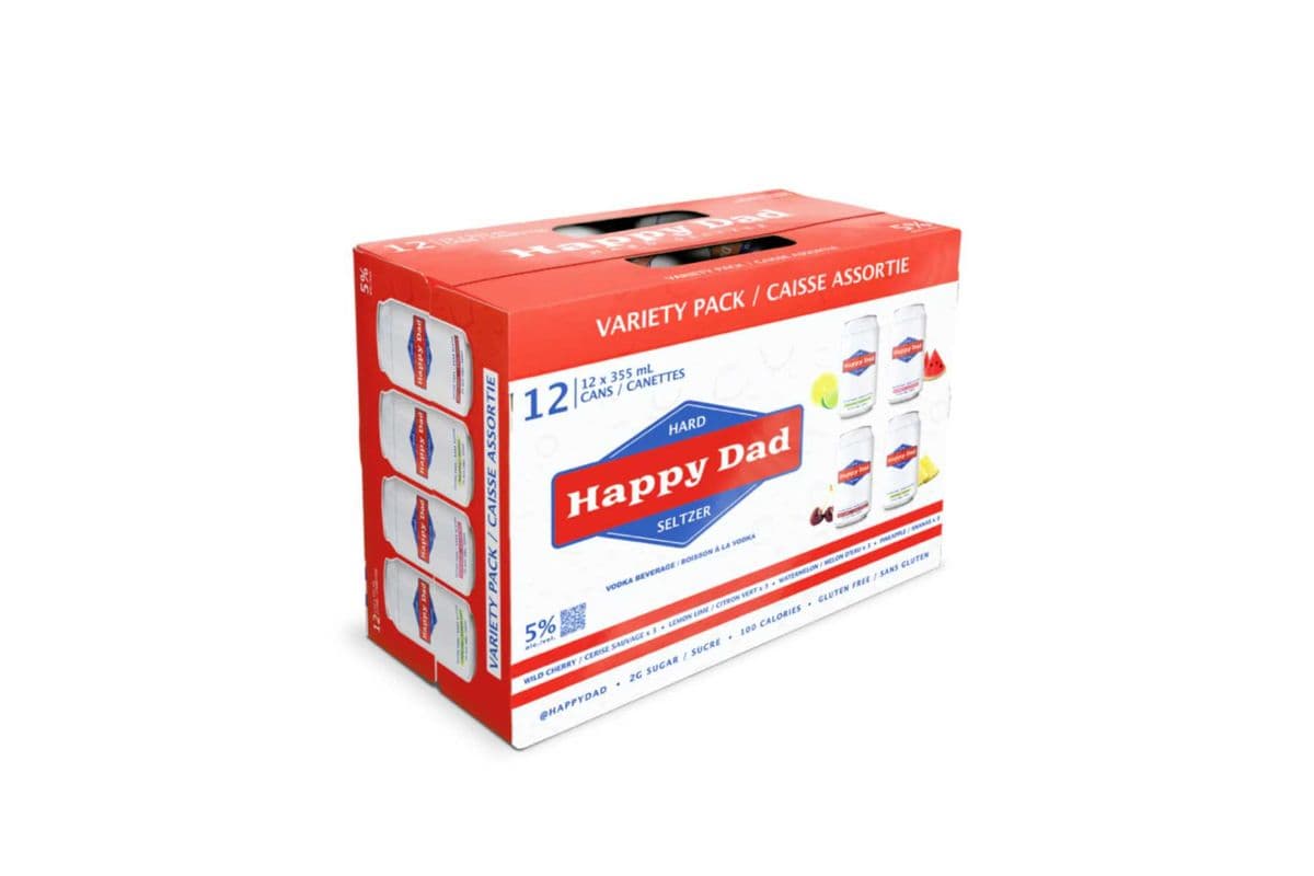 Happy Dad Hard Seltzer Variety Pack(12can) (1 x 12pack)