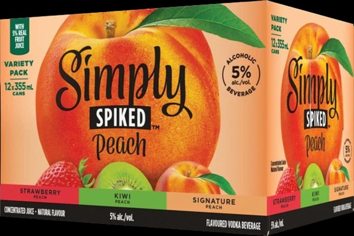 Simply Spiked Peach Cans (12 x 355ml)