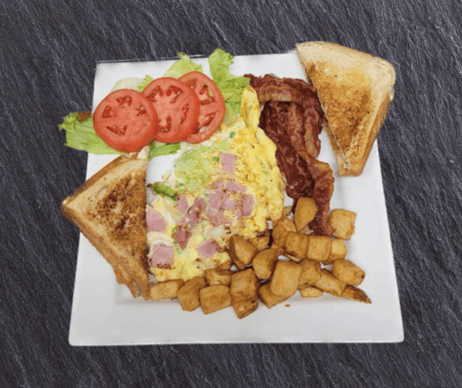 Omelette jambon & fromage