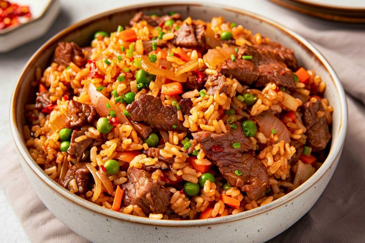 Spicy Beef Fried Rice