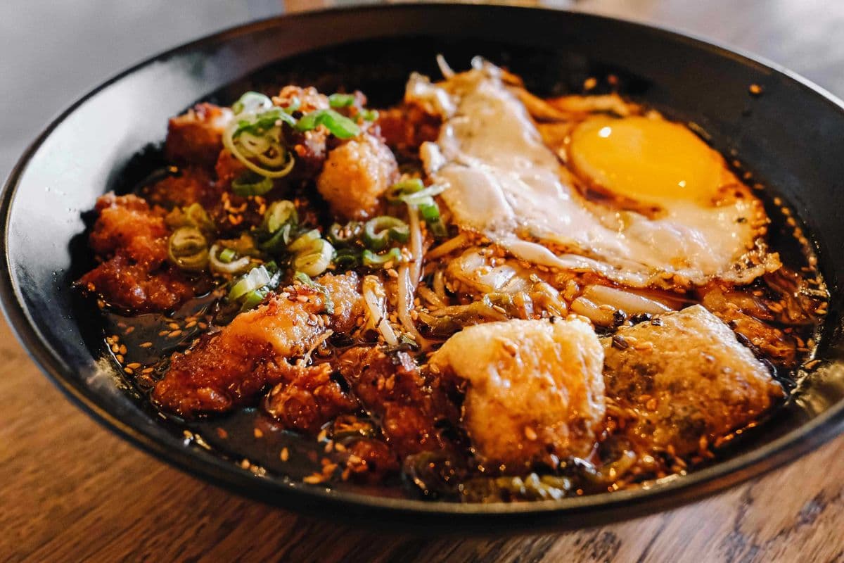 Spicy Crispy Pork Rice Noodles Soup