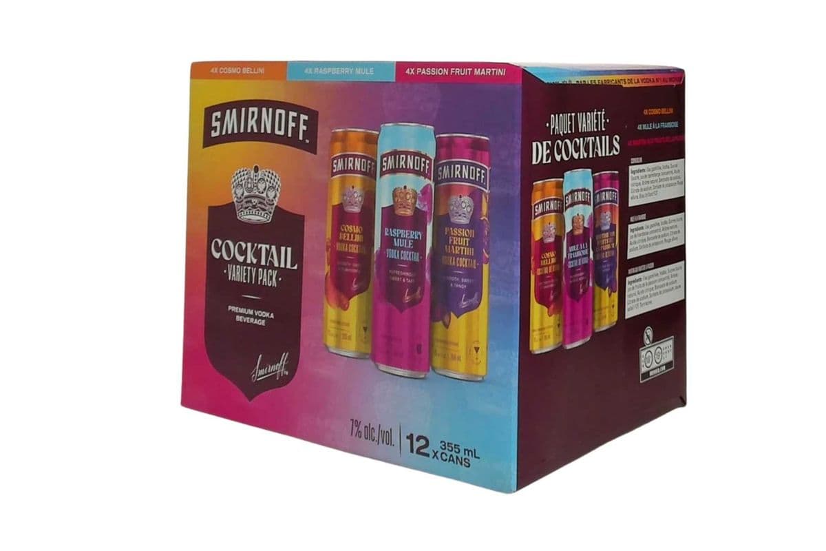SMIRNOFF COCKTAIL VARITY PACK 12 CANS (NEW ITEM) (12 x 355 ML)