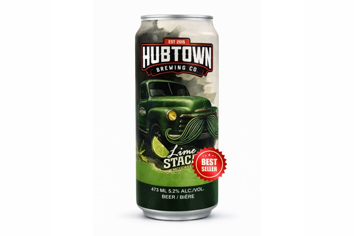 LIME-stache Mexican Lager - 4 Pack (4 x 473ml Cans)