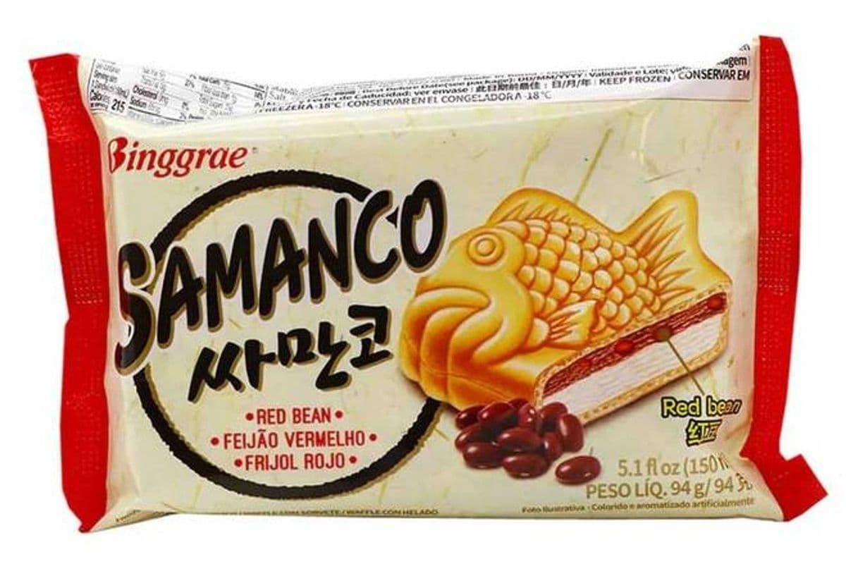 Samanco Red Bean Ice Cream Sandwich, 150ml - Binggrae