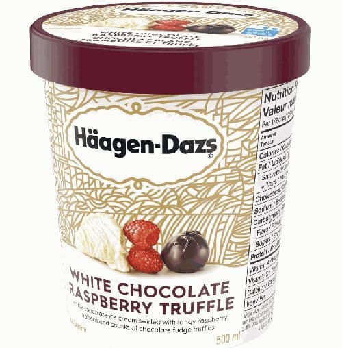 Haagen-Dazs White Chocolate Raspberry Truffle (450ml)