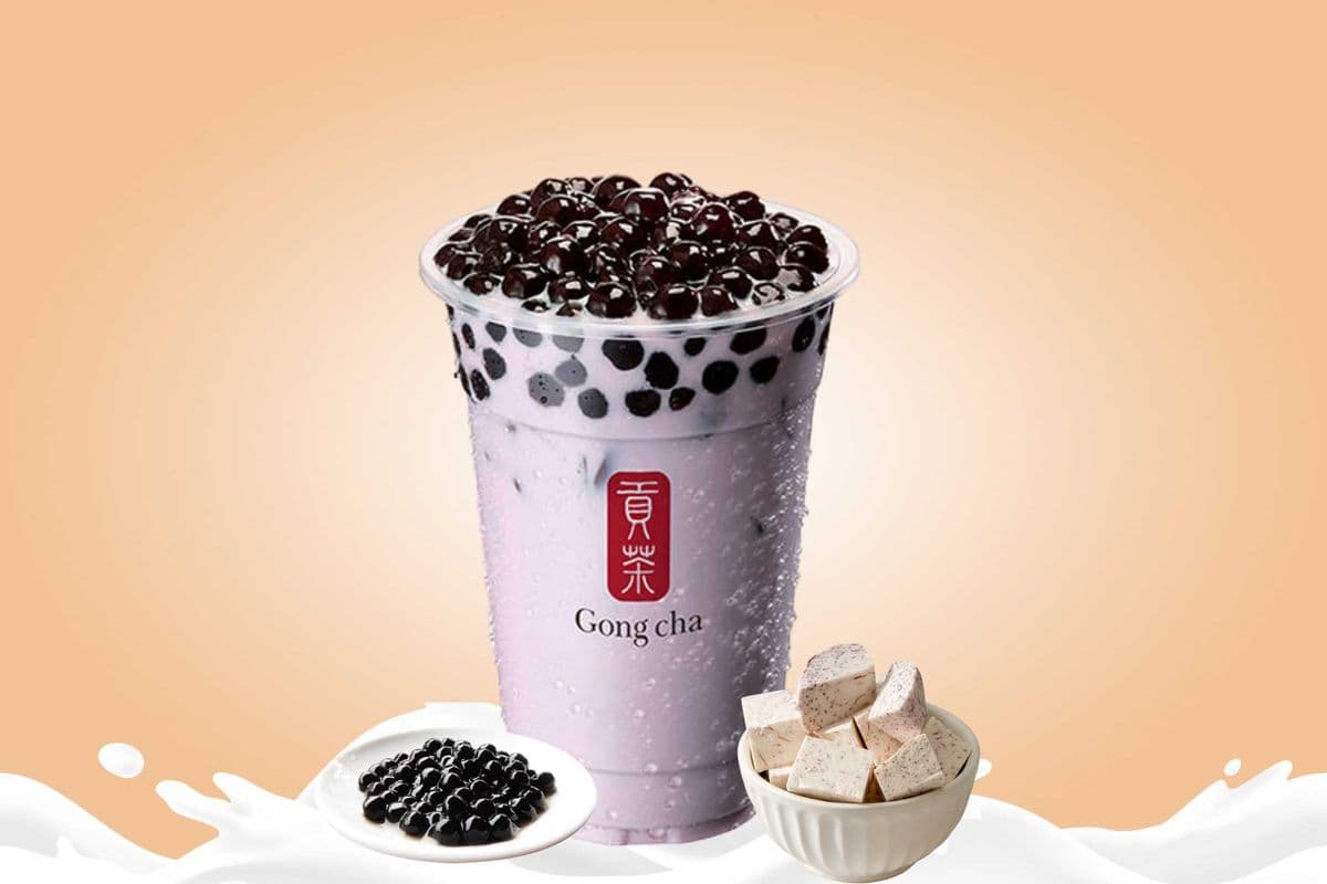Taro Milk Drink with Pearls