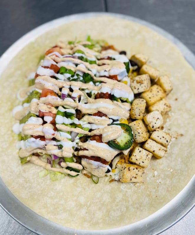 Sauteed Tofu Burrito
