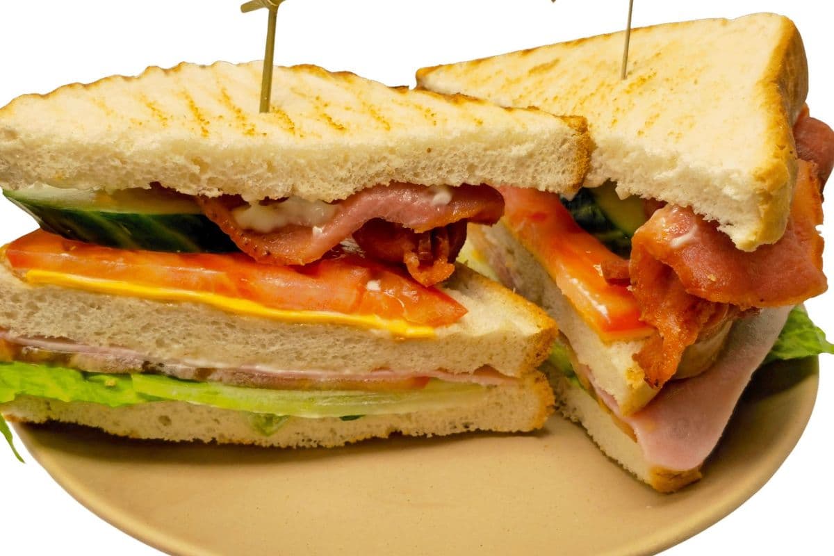 Club Sandwich with fries