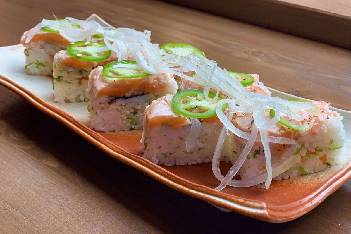 Seared Salmon Battera