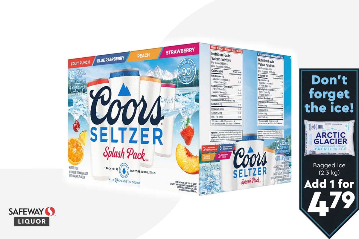 Coors Seltzer Slushie Flavours (12 x 355 ml)
