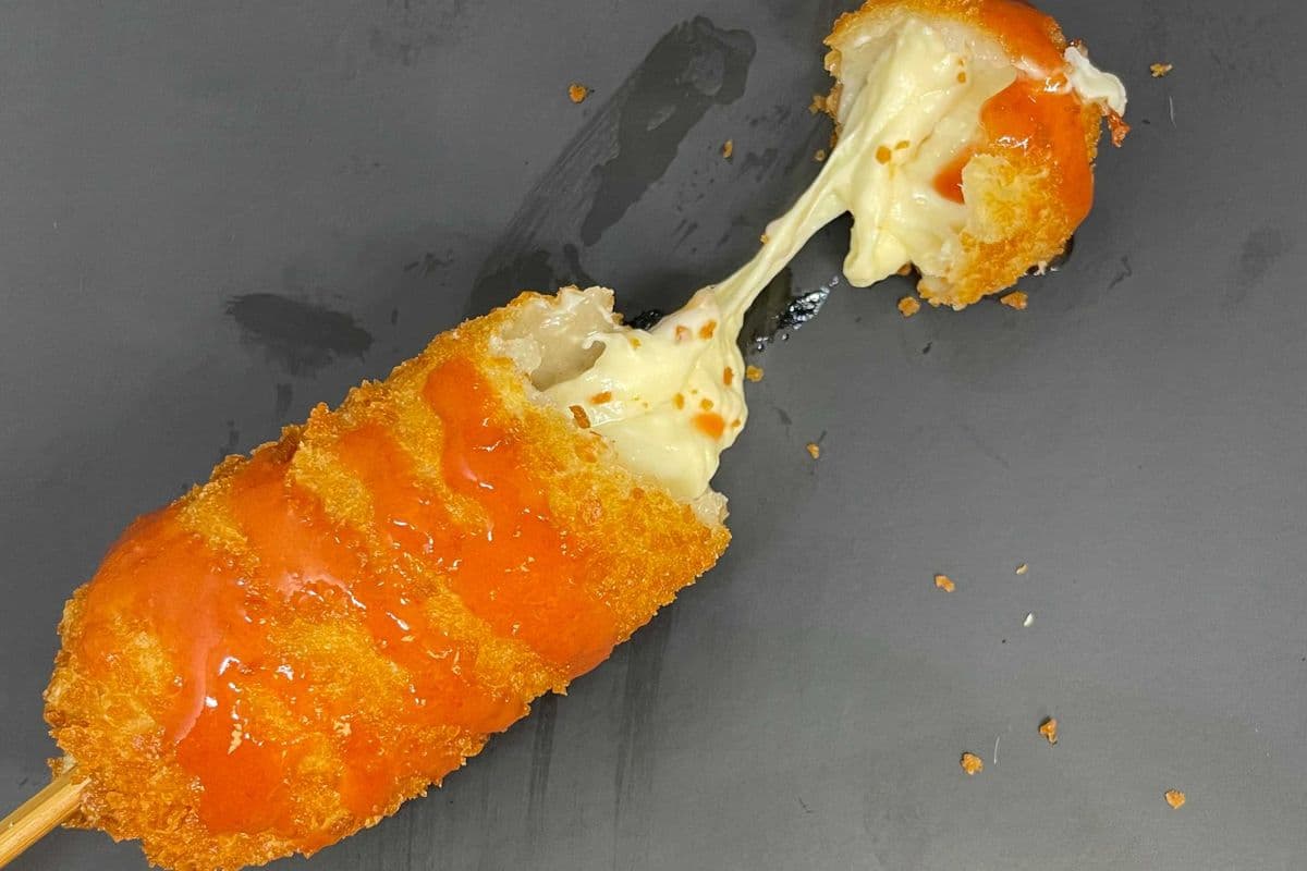 Hotdog half chicken half cheese
