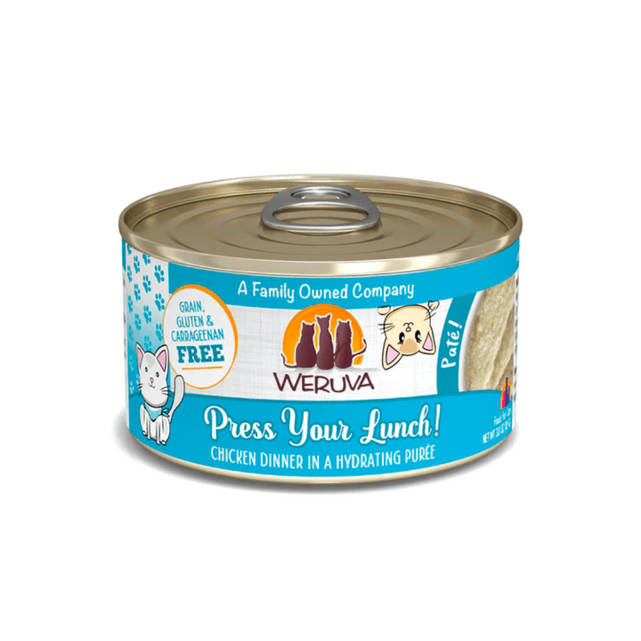 Weruva Wet Cat Food - Press Your Lunch! Chicken Dinner in a Hydrating Puree Canned (5.5 oz)