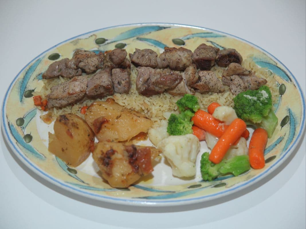 Single Pork Souvlaki.