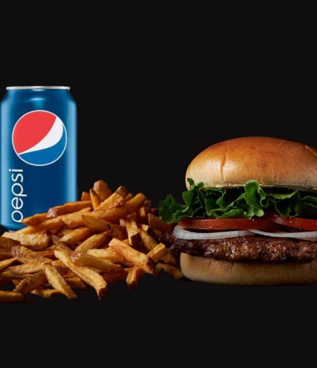 SINGLE HAMBURGER COMBO CALS 910-1080