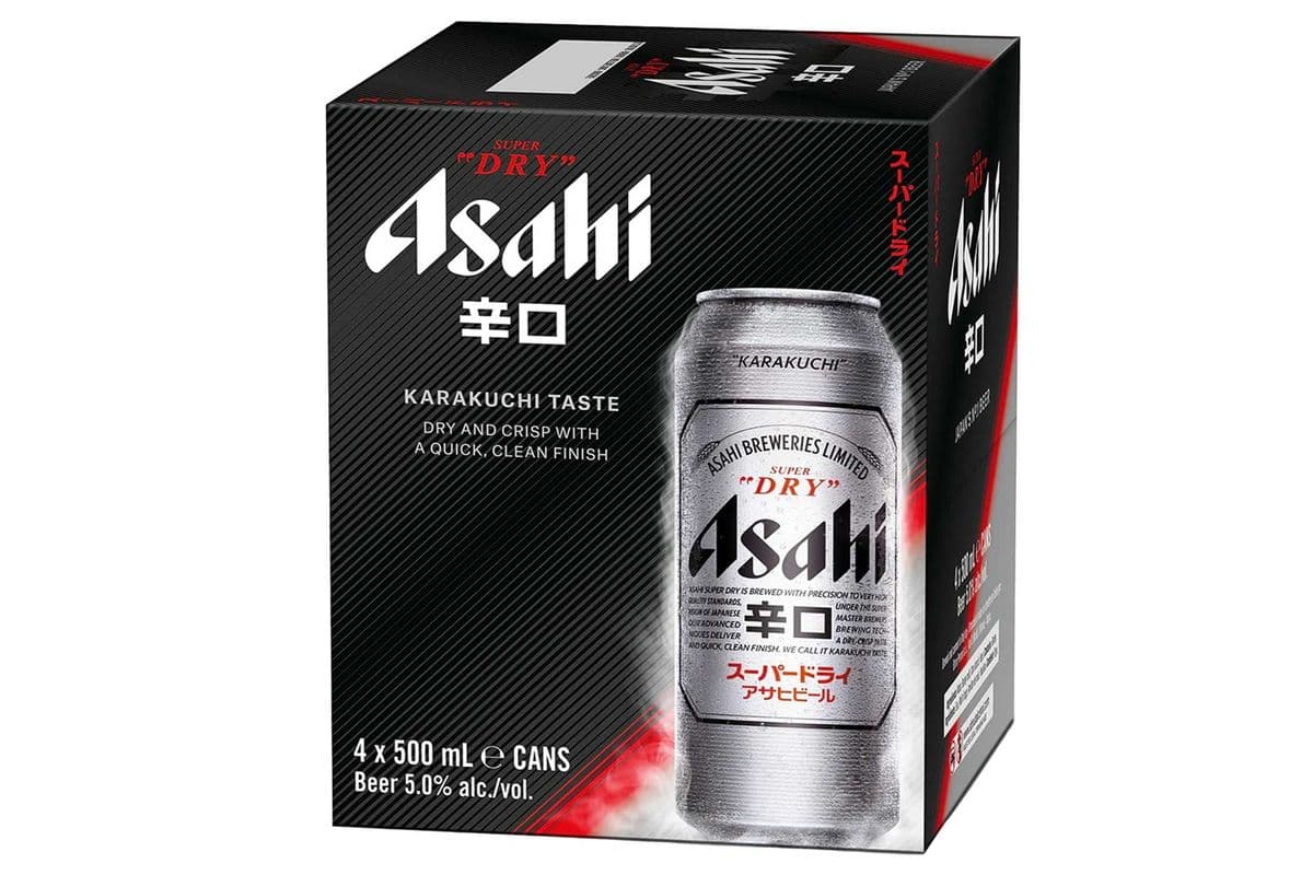 ASAHI SUPER DRY 4 CANS (4 x 500 ML)