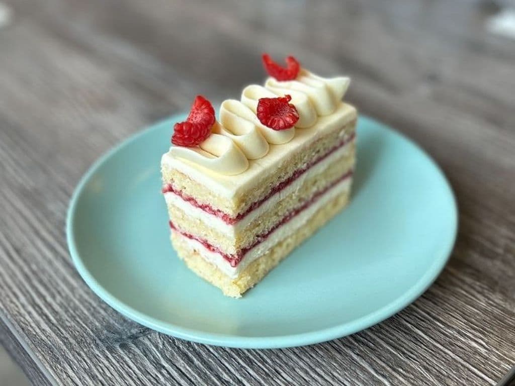 White Chocolate Raspberry Cake