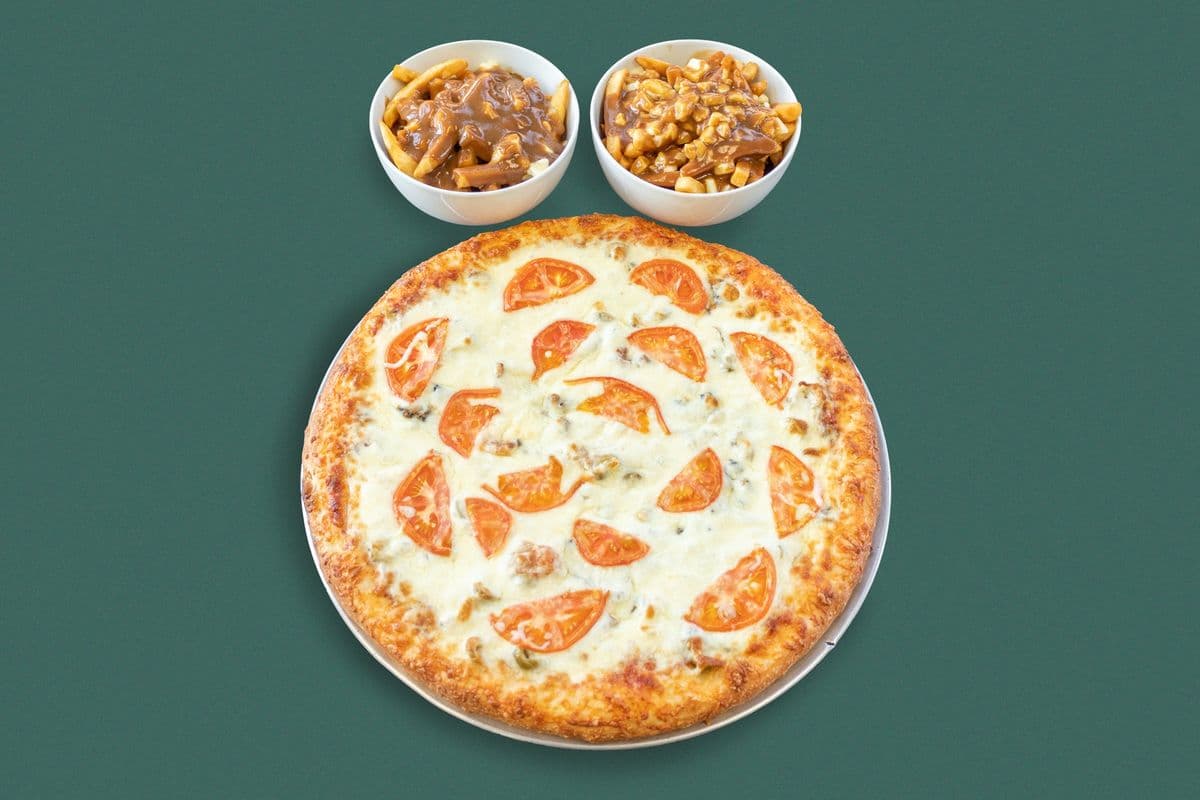 Large One-Topping Pizza and Poutine
