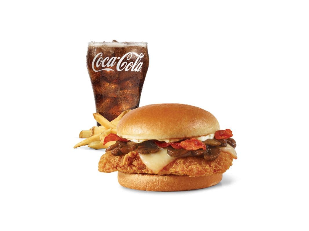 Garlic Mushroom Bacon Classic Chicken Sandwich Combo - Small