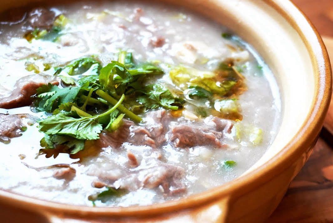 Minced Beef with Chinese Parsley Congee / 香茜碎牛粥 (碗).