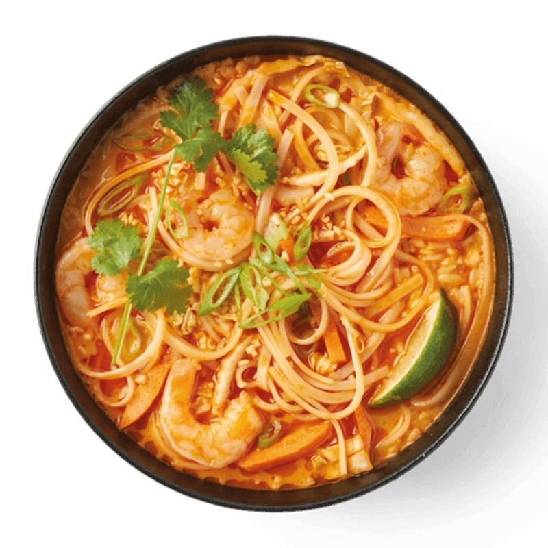 Soupe Thaï crevettes - Repas / Thai Shrimp Soup - Meal / Sopa Thai con camarones - Plato principal