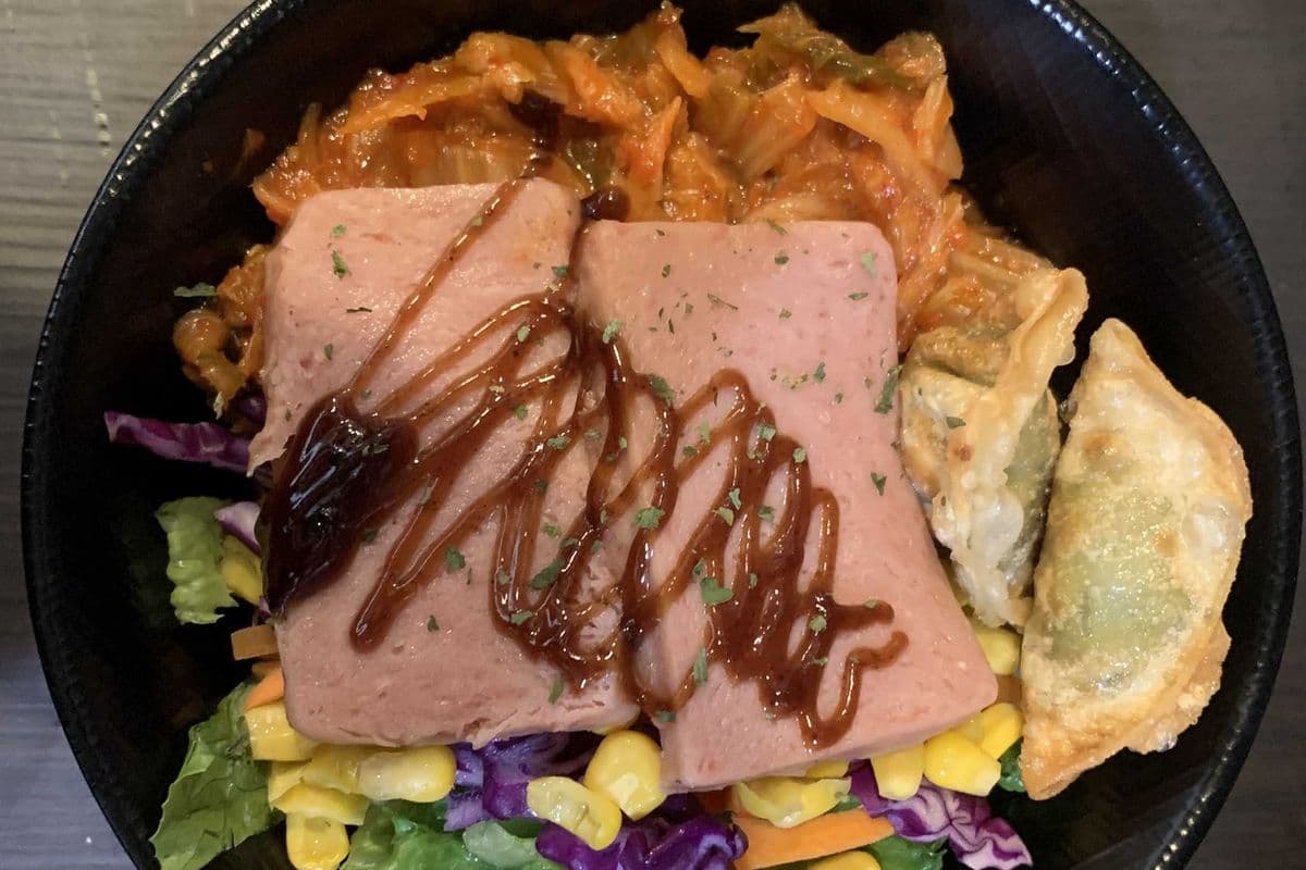 Spam Kimch Rice Bowl