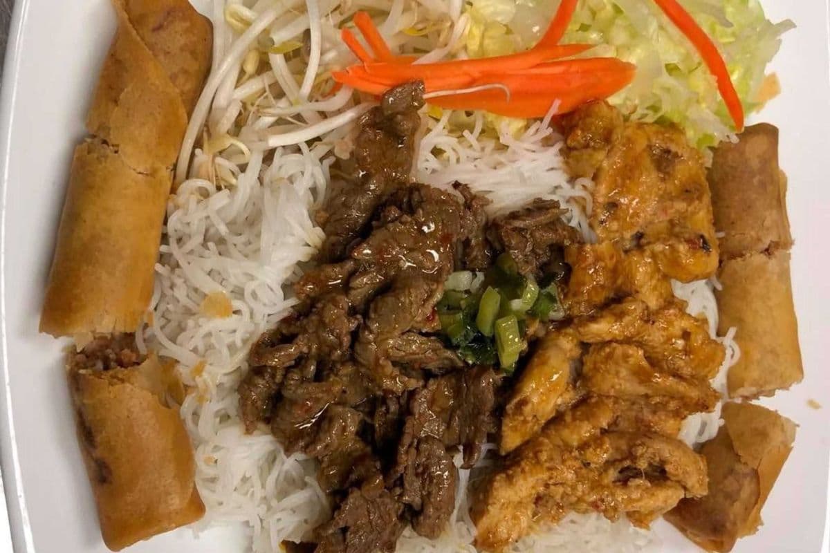 29a. Grilled Satay Chicken, Beef, and Pork Spring Rolls (2 pcs)