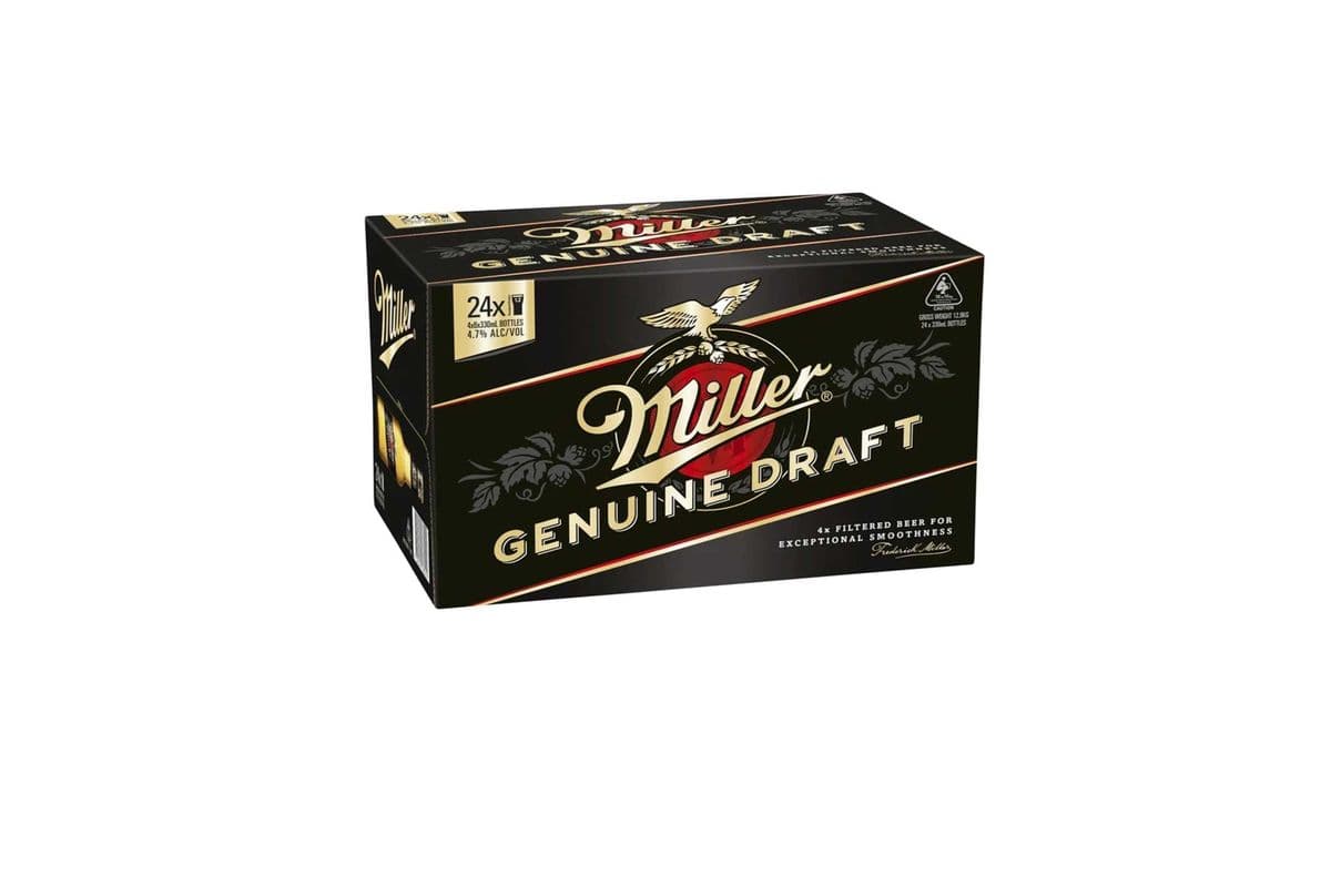 797298 - MILLER GENUINE DRAFT (24 x 330 ML BOTTLES)