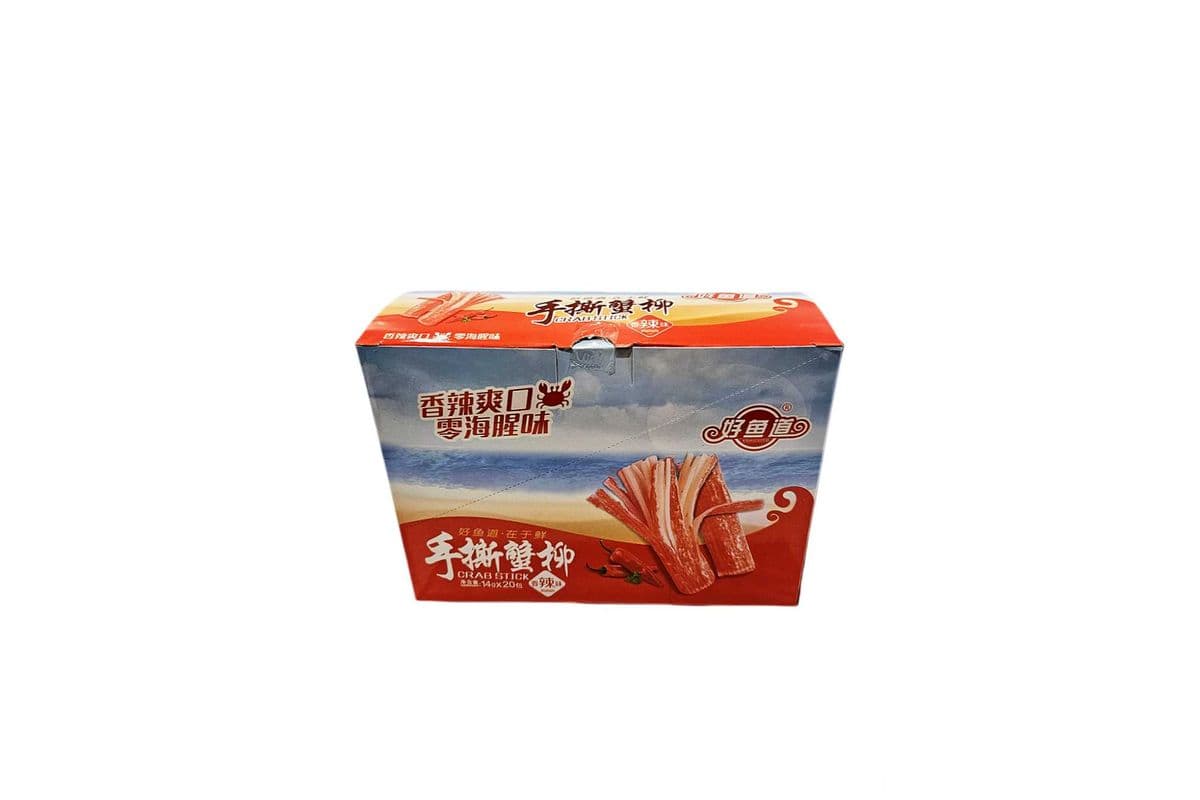 HYD Crab Stick Spicy Flavor(BOX)(好鱼道 手撕蟹柳 香辣味)