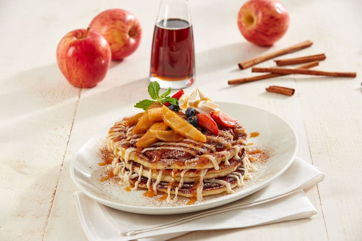 Apple Cinnabun Pancakes
