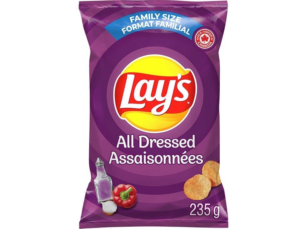 Lays All Dressed Potato Chips 220g