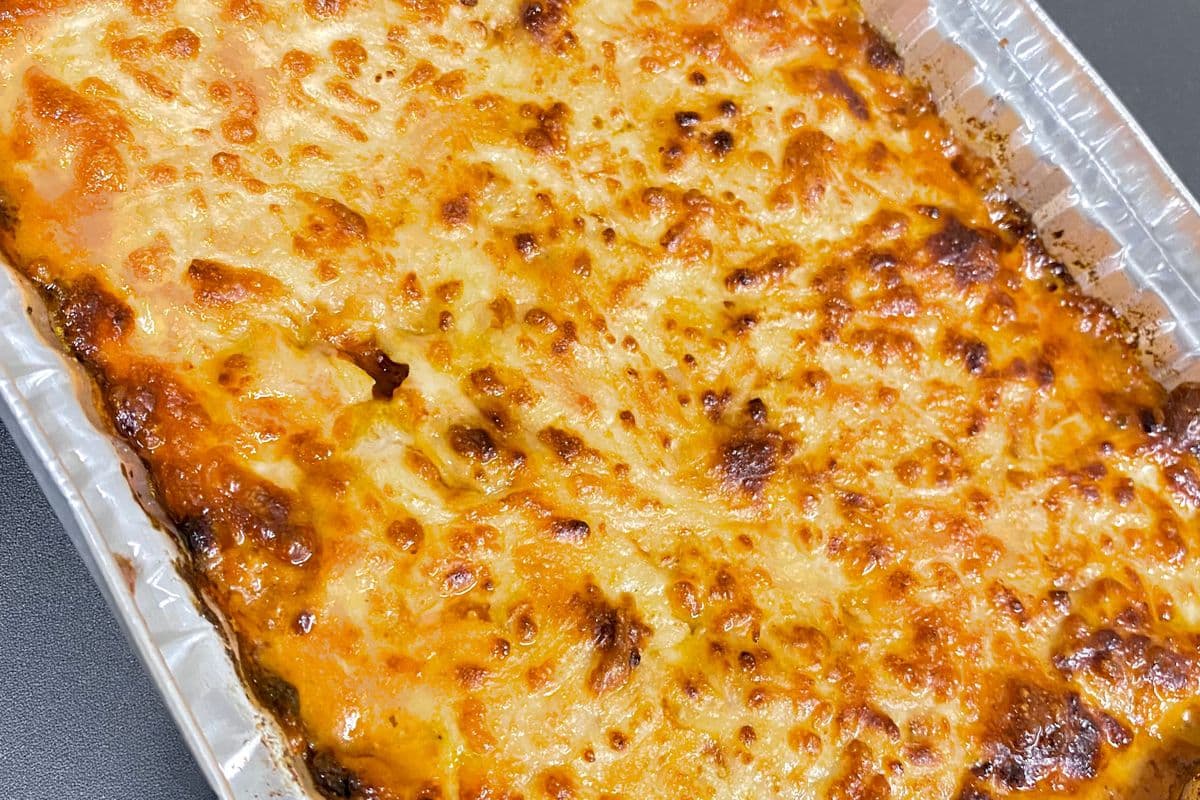 Homemade beef lasagna
