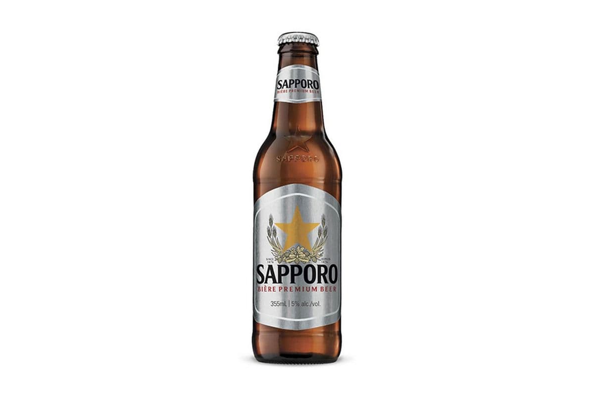 Bottled Sapporo Beer (1 x 355 ml Bottle)