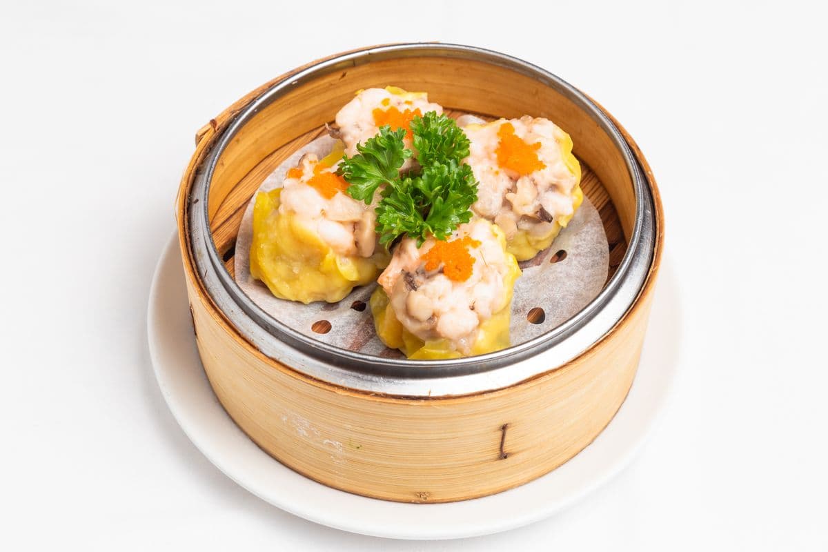 Steamed Pork Dumpling with Tobico (Shu Mai)