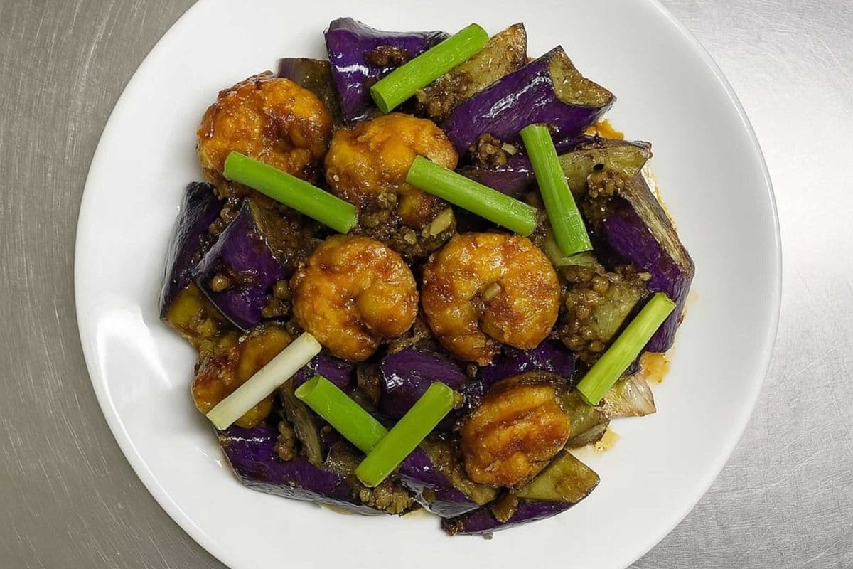S4. Prawns with Minced Pork and Eggplant - 肉末茄子珍寶蝦