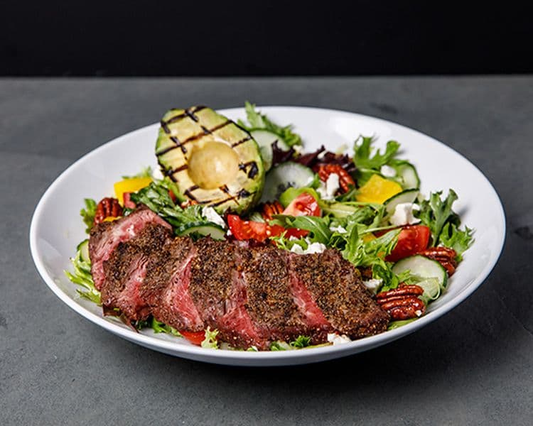 GF Market Avocado Greens with Flat Iron Steak