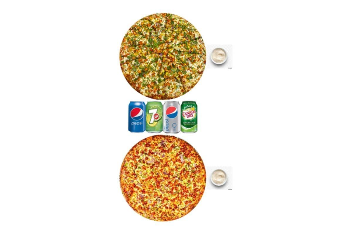 Two Large Four-Topping Pizzas