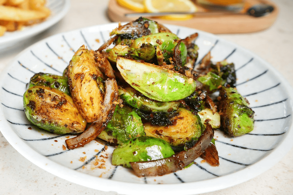 Wok Fried Brussel Sprouts